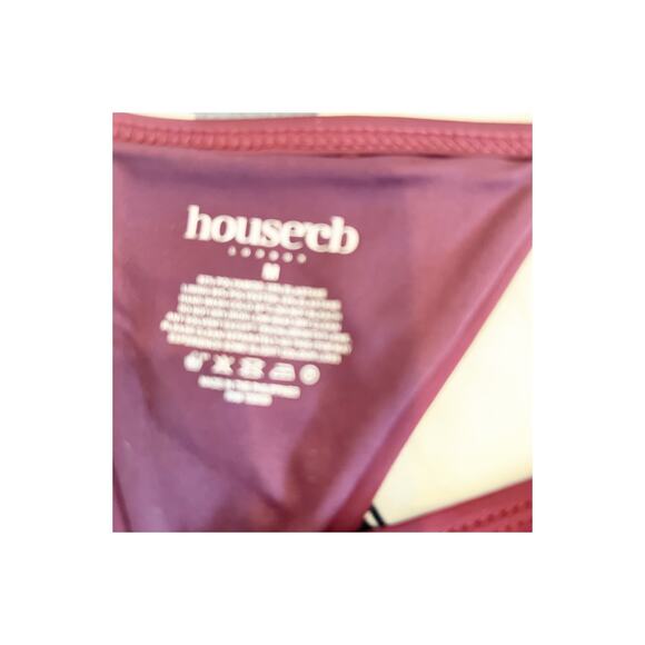 House of CB Women's Ravello Prune High Leg Thong Bikini Bottom Size M NWT - Picture 11 of 12